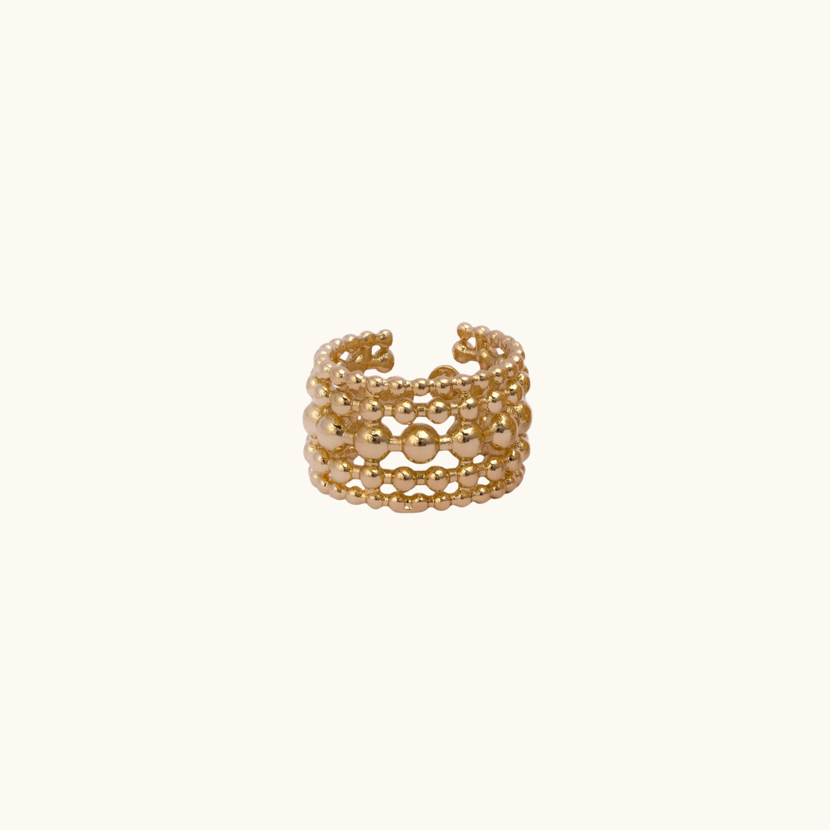 Amara- Textured Cuff Ring