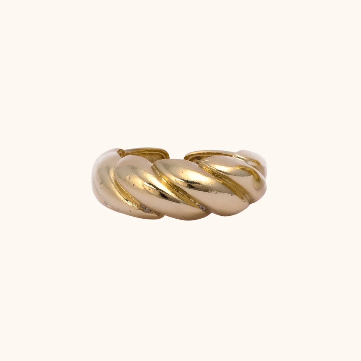Amelie chunky twist adjustable 18K gold-plated braided ring by Belliora

Search Keywords