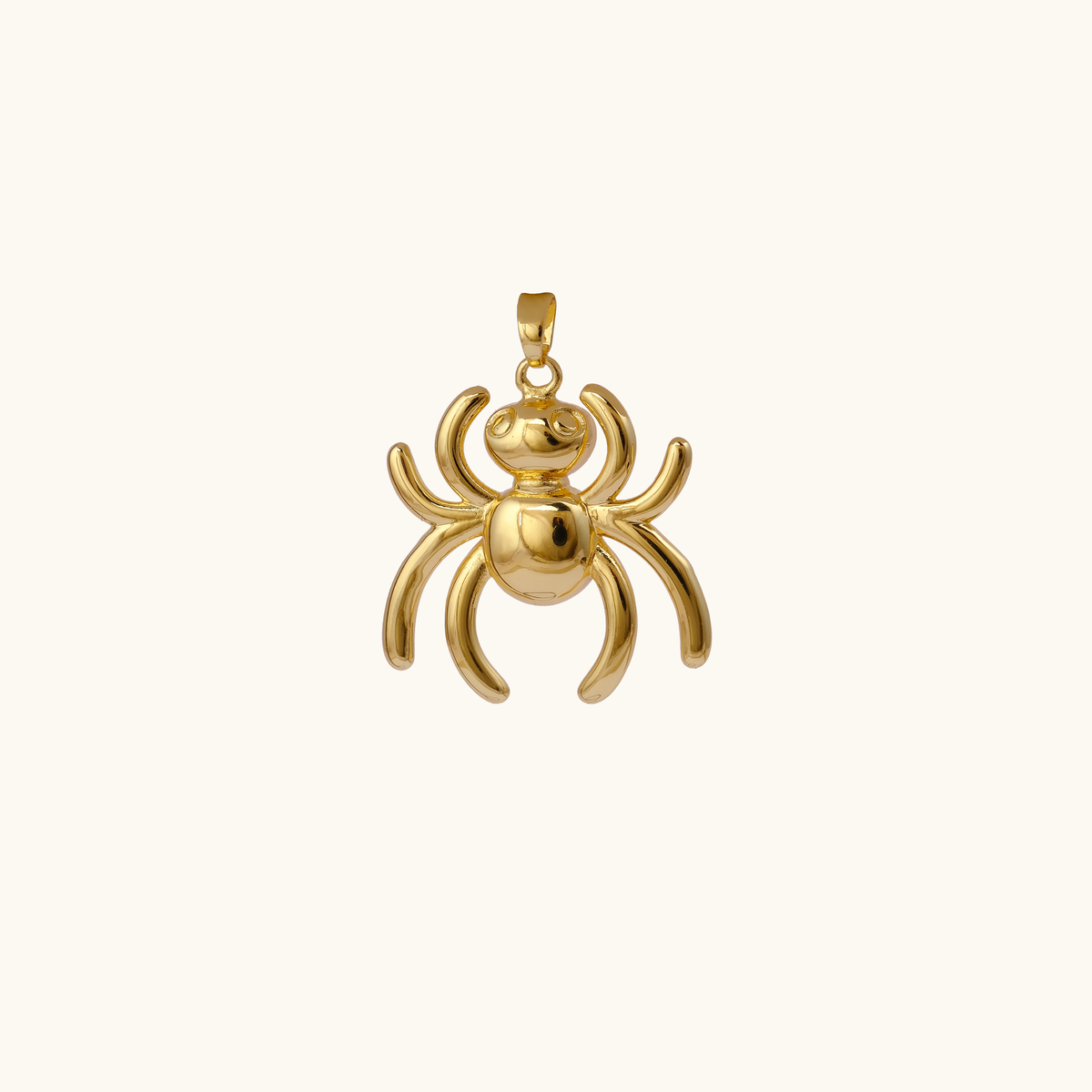 Lulu 18K gold-plated sculpted spider pendant charm by Belliora