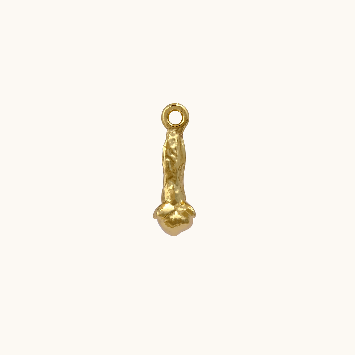Pia 18K gold-plated sculpted chilli pepper pendant charm by Belliora
